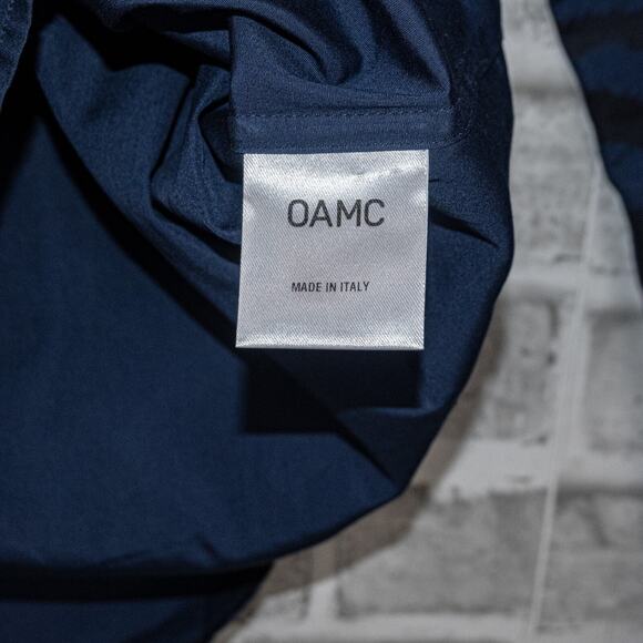 OAMC Men's Button Down ZEBRA Shirt Blue Print w/ Reflective size Small - Picture 7 of 7